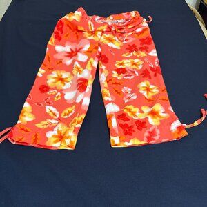 Sunbay Women's 55%Linen/45% cotton Tropical Capris size SMALL